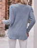 ASKSA Damen Langarmshirt Rundhals Rippstrick Casual Elegant Produktbild-Vorschau 5