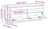 vidaXL TV-kast met LED-verlichting, wit, 100x35x40 cm Productafbeelding-voorbeeld 4