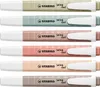 A set of six STABILO swing cool highlighters in pastel colors, arranged vertically against a white background. Produktbild-Vorschau