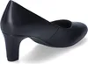 A black women's pump shoe shown from the side. Náhled obrázku produktu