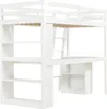 Sweiko Lit surélevé, Lit d'enfant, Étagère de rangement Voir les images du produit 15