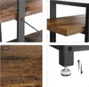 Étagère Zina 5 tablettes - brun rustique/noir Voir les images du produit 6