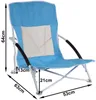 2x Strandstuhl Faltstuhl Campingstuhl 64x53x63cm Rot Produktbild-Vorschau 4