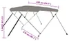 vidaXL 4-Bow Bimini-Top Grau 243x210x137 cm Náhled obrázku produktu 8