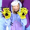 Gelbe Handschuhe Onesie Kigurumi warme Skier Kostüm St. Produktbild-Vorschau 4