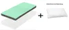 A mattress topper and a pillow are shown together with a plus sign in between, suggesting a bundle or promotion. Anteprima dell’immagine prodotto