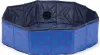 A blue octagonal dog pool with a black drain in the center. Produktbild-Vorschau