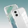 Two clear phone cases are shown, one in the foreground and one in the background, with a light blue and white gradient background. Produktbild-Vorschau