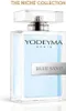 A product shot of a Yodeyma Blue Sand Eau de Parfum bottle. Produktbild-Vorschau