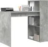 A concrete-effect desk with integrated shelving, shown against a white background. Office supplies are arranged on the desk. Náhled obrázku produktu