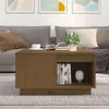 vidaXL Couchtisch Honigbraun 60x61x32,5 cm Massivholz Produktbild-Vorschau 3