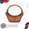 A wicker basket for firewood is shown in front of a blueprint of a house. Náhľad obrázku produktu