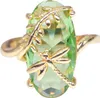 Schicker Damen-Fingerring mit Libellenblatt, oval, Produktbild-Vorschau 1