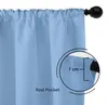 Gardinen 2er-Set 140x183 cm blau Polyester lichtfilternd Stangentasche Náhľad obrázku produktu