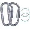 WEBBOMB® 2x Karabiner Haken mit Schraubverschluss 80mm Produktbild-Vorschau 1