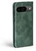 A green flip cover phone case is shown against a white background. Produktbild-Vorschau