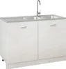 vidaXL Doppelspüle Silbern 1200x500x155 mm Edelstahl Produktbild-Vorschau 3