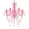 vidaXL Lampadario 5 lampadine rosa Anteprima dell’immagine prodotto 8