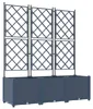 vidaXL Vasi da giardino, set da 3 pezzi, grigio, 120 x 40 x Anteprima dell’immagine prodotto 1