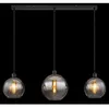Hängeleuchte, 3-Flammig, Rauchglas, schwarz, L 95 cm Produktbild-Vorschau 5