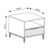 AX LIVING Table de nuit bleue avec tiroir Berlinette7 Voir les images du produit 2