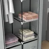 HOMCOM Stoffschrank Kleiderschrank mit 5 Fächern, Produktbild-Vorschau 7