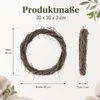 Türkranz Weidenkranz Natur 30 x 30 x 3 cm Produktbild-Vorschau 5