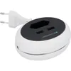 A white and black Blaupunkt power strip with two USB ports and a European plug. Produktbild-Vorschau