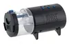A black automatic fish feeder with a clear food compartment, shown on a white background. Produktbild-Vorschau