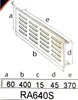 60 x 400mm Aluminium Lüftungsgitter Silber Sokkelgitter Produktbild-Vorschau 1