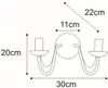 Aplique de pared LED blanco clásico, modelo Kaja BARTEZ II, Vista previa de la imagen del producto 2