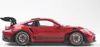 Side view of a red Porsche 911 GT3 RS model car on a white background. Produktbild-Vorschau
