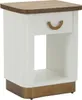Mauro Ferretti Nachttisch Tolosa, 48x40x62 cm, weiß-braun Produktbild-Vorschau 1