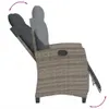 vidaXL 5-tlg. Garten-Essgruppe mit Kissen Grau Poly Rattan Produktbild-Vorschau 4
