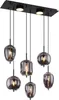 Globo Lighting Hängeleuchte Metall schwarz matt, Glas Produktbild-Vorschau 1