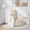 A cream-colored massage chair is shown in a well-lit room with a floor lamp and artwork on the wall. Náhled obrázku produktu