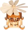 A wooden Christmas pyramid with a nativity scene and candle holders. Náhled obrázku produktu