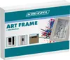 The image shows the packaging of a KRUZZEL art frame. The packaging features the brand logo, product name, dimensions, and illustrations of the frame's features and a drawing of a bunny. Náhľad obrázku produktu