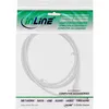 A white cable is packaged in a clear plastic bag with branding and product information. Anteprima dell’immagine prodotto