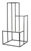 Howhomely moderné kvetinové schody 85 cm z kovu Náhľad obrázku produktu 6