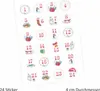 24 Adventskalender Zahlen Aufkleber Aquarell - rund 4 cm Ø Produktbild-Vorschau 2