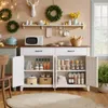 BEALIFE Credenza con cassetti | Grigio retrò, 140x40x90 cm Anteprima dell’immagine prodotto 7