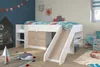 Lit avec toboggan pour enfants - Blanc et Chêne Jackson - Voir les images du produit 3
