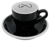 Tasse à espresso avec soucoupe Roma - Love, 75 ml, noir Voir les images du produit 1