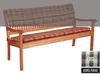 A wooden bench with plaid cushions. Podgląd zdjęcia produktu
