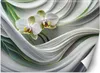 Vlies fototapete Orchidee abstrakt 3D 350x245 cm Feeby Weiß Produktbild-Vorschau 1