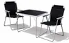 3-tlg. Camping Set Campingtisch Schwarz + 2 x Campingstuhl Klappstuhl schwarz Produktbild-Vorschau
