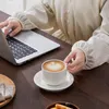 MALACASA 4dílná sada šálků, porcelánová sada šálků na kávu, Náhled obrázku produktu 8
