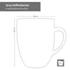 6er Set Grey Kaffeebecher Grau 350ml mit Henkel Trinkbecher Produktbild-Vorschau 3