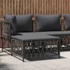 vidaXL Záhradná stolička s vankúšom Anthracite Fabric Náhľad obrázku produktu 2
